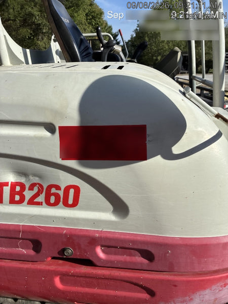 2019 Takeuchi TB260 Takeuchi TB260 Canopy w/Rubber Tracks, Auxiliary Hydraulics, Standard Blade, Manual QC
