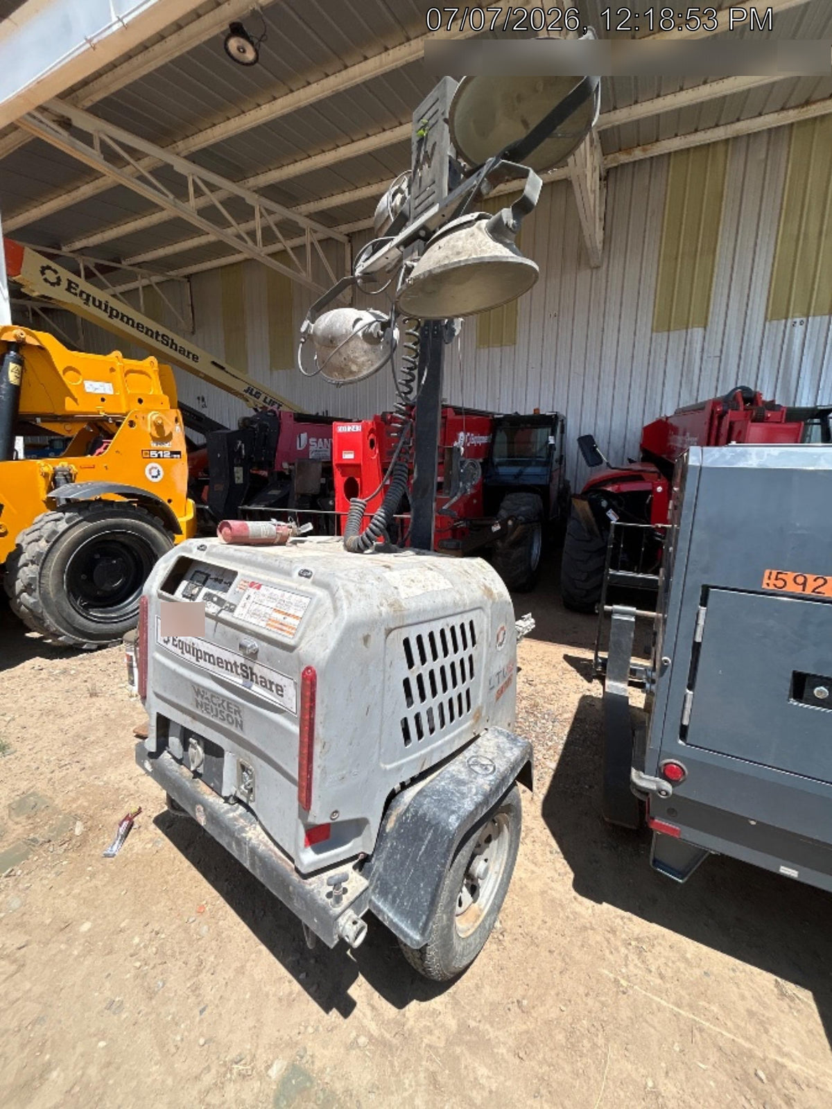 2019 Wacker Neuson LTV6L-MH Wacker Neuson LTV6L Mobile Light Tower w/Fuel Level Sensor Installed