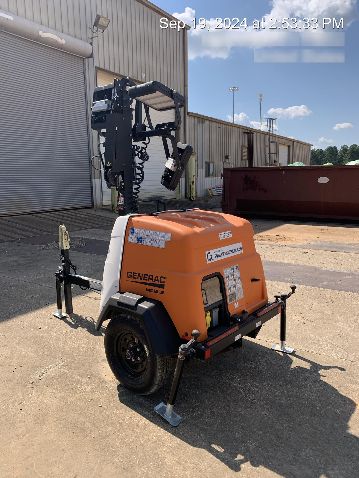 2024 Generac MLT2 Diesel, Flex Switch 120V Input, Powerzone Controller, 
(4) 320W LED Lights, 4kW Generator, 39.9 Gal Fuel Tank, 2" Ball, T3