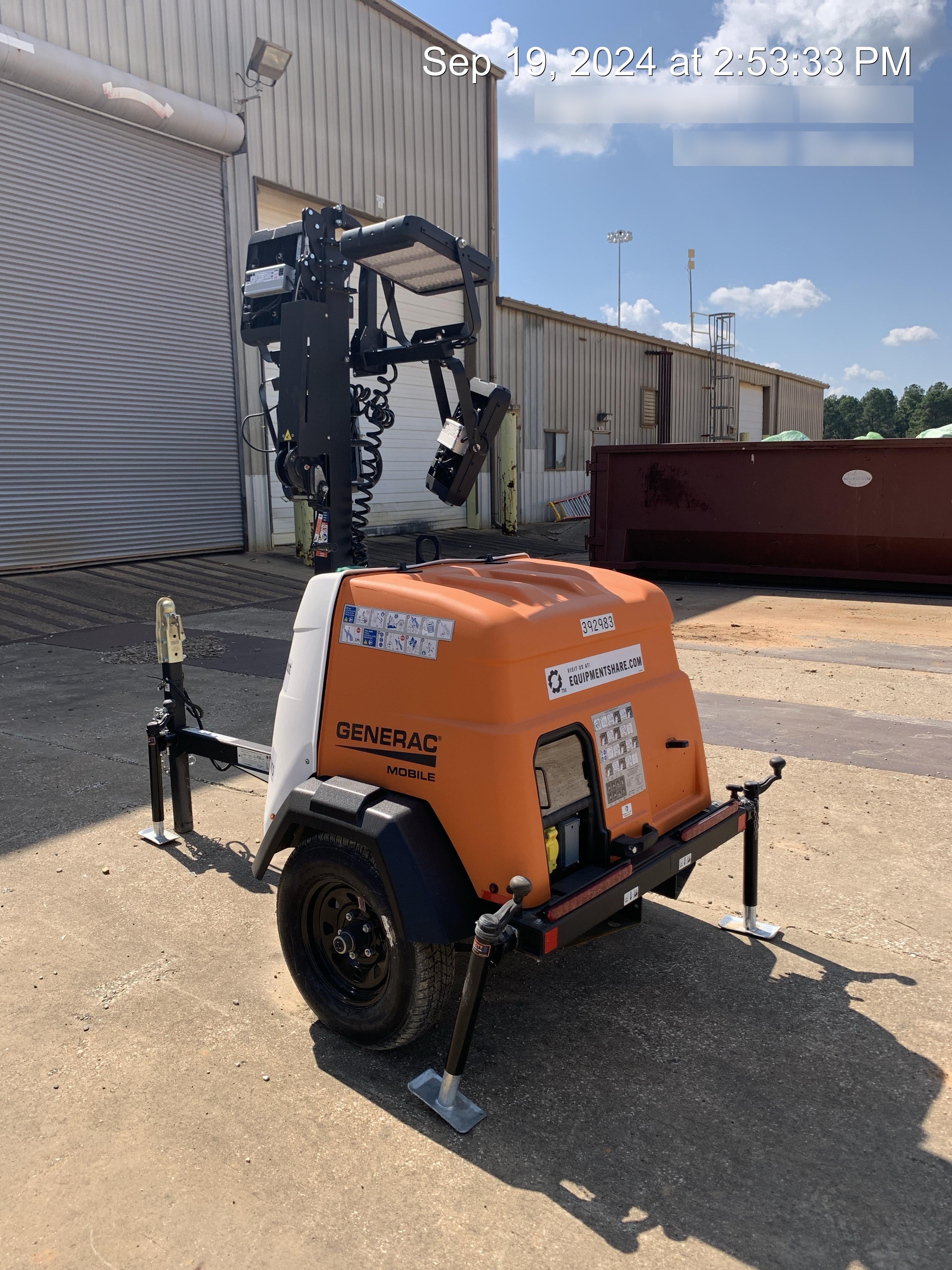 2024 Generac MLT2 Diesel, Flex Switch 120V Input, Powerzone Controller, 
(4) 320W LED Lights, 4kW Generator, 39.9 Gal Fuel Tank, 2" Ball, T3