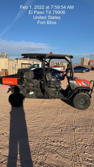 2021 Kubota RTV-X1140W-H Plastic Canopy, Windshield Acrylic Clear, LED Strobe Light, Wire Harness Kit, Back up Alarm