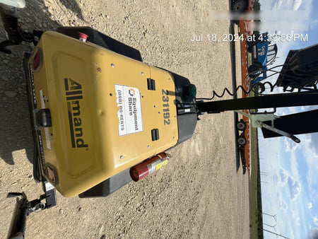 2022 Allmand NLV3GR (4) LED Light Fixture 350W, 23' Vertical Mast, 3kW Prime, Towable, Deep Sea L401, Leveling Jacks, Yanmar T4F 5.8hp