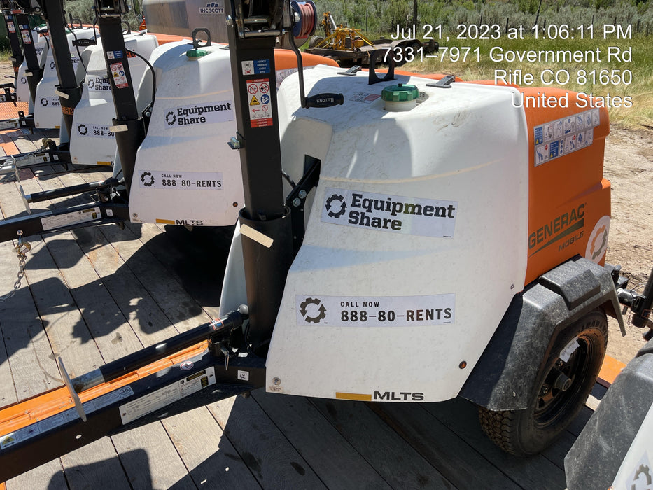 2023 Generac MLT2 Diesel, Flex Switch 120V Input, Powerzone Controller, (4) 320W LED Lights, 4kW Generator, 39.9 Gal Fuel Tank, 2" Ball, T3