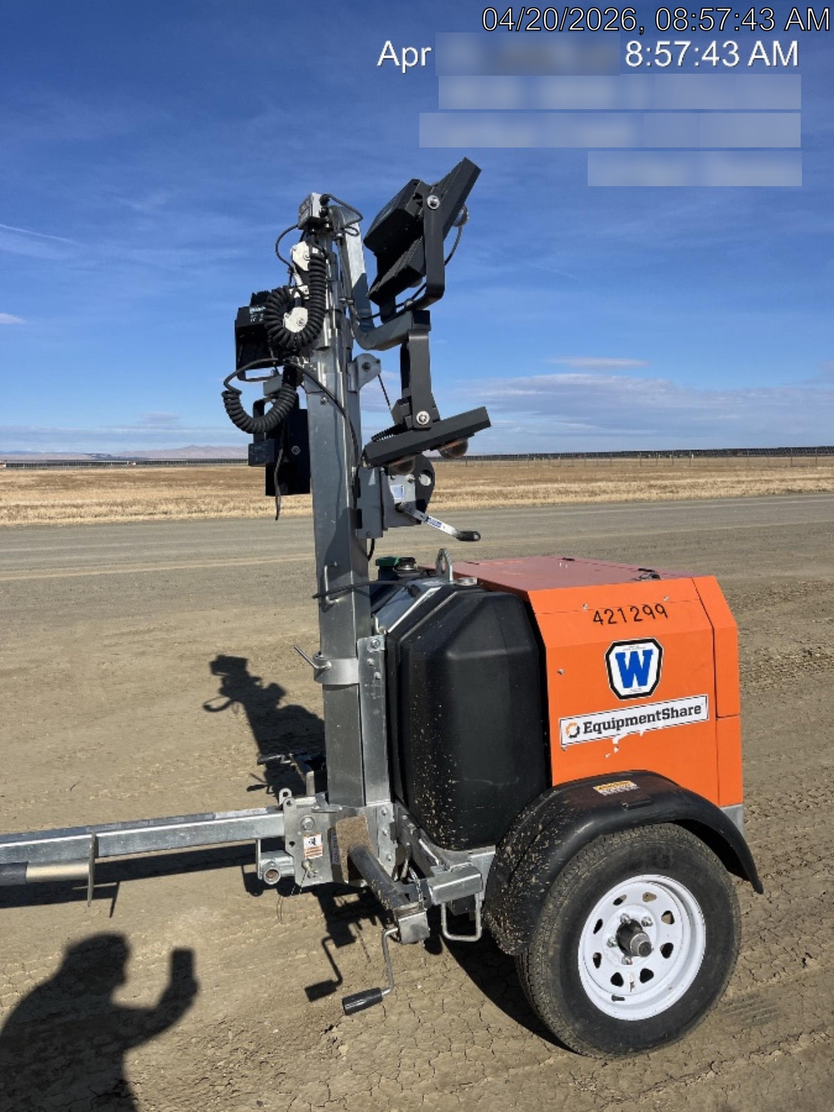 2024 Wanco WLTT-4MM4K Diesel, Deep Sea Controller, Shore Power Plug, Auto Start, (4) 350W LED Floodlights, 4kW Generator, 60 Gal Fuel Tank, 2" Ball, T3