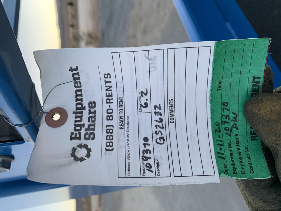 2020 Genie GS-2632 Solid NM Tires, Folding Rails with Half-Height Swing Gate, Beacon, 800W Invertor