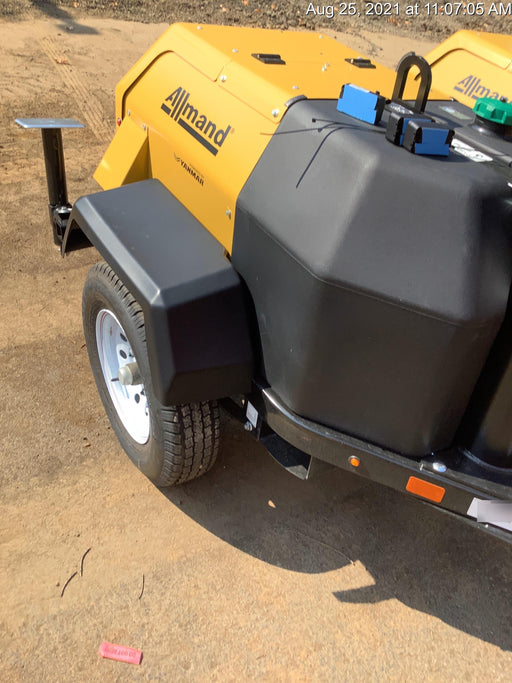 2021 Allmand NLV3GR (4) LED Light Fixture 350W, 23' Vertical Mast, 3kW Prime, Towable, Deep Sea L401, Leveling Jacks, Yanmar T4F 5.8hp