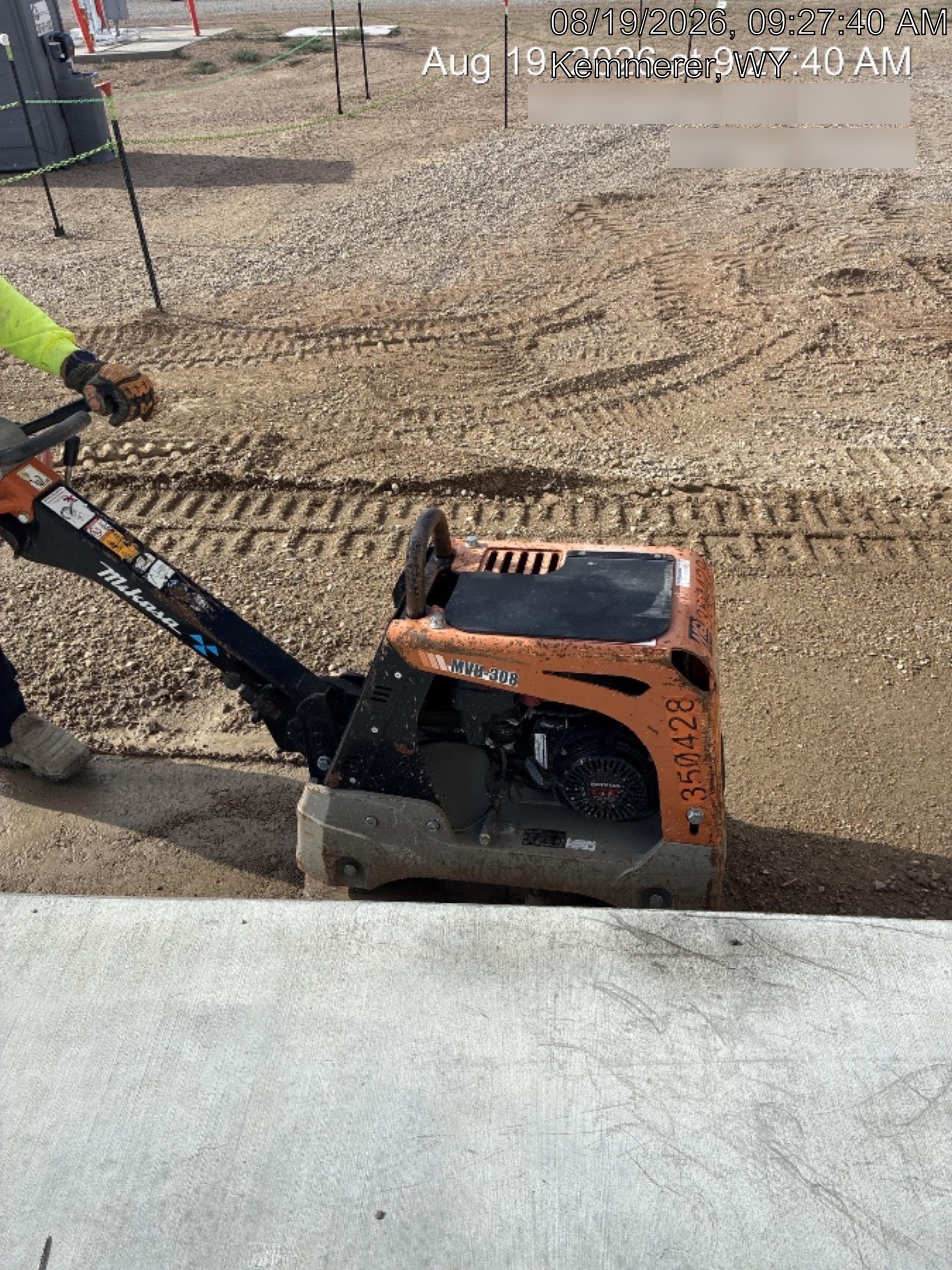 2023 Multiquip MV308GH Honda GX270, 18" Plate, Tachometer