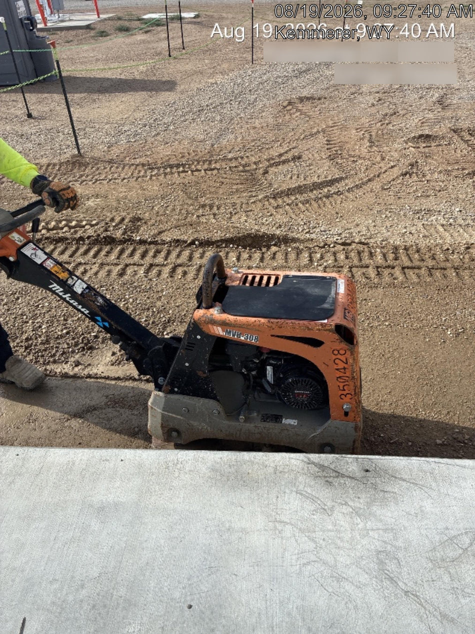2023 Multiquip MV308GH Honda GX270, 18" Plate, Tachometer