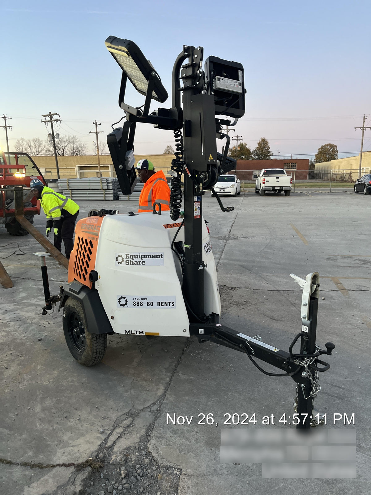2024 Generac MLT2 Diesel, Flex Switch 120V Input, Powerzone Controller, 
(4) 320W LED Lights, 4kW Generator, 39.9 Gal Fuel Tank, 2" Ball, T3