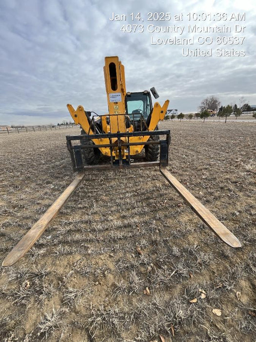 2018 JCB 510-56 JCB 510-56 Telehandler 74 HP w/CAB/HVAC, Beacon, Worklights, Aux Hydraulics, Solid Tires, 60" Carriage/Forks