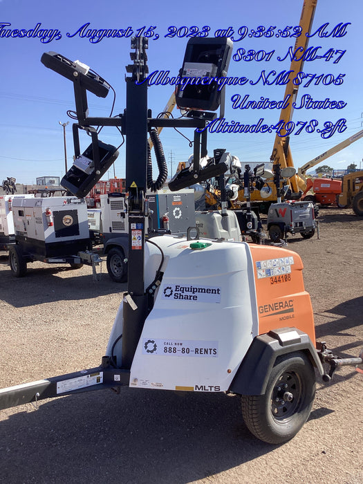 2023 Generac MLT2 Diesel, Flex Switch 120V Input, Powerzone Controller, (4) 320W LED Lights, 4kW Generator, 39.9 Gal Fuel Tank, 2" Ball, T3