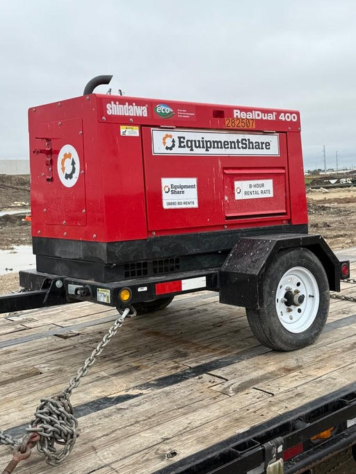 2022 Shindaiwa DGW400MDL Kubota D902 Engine, 23 HP, Dual Op Welder, Wire, Arc, Droop Stick, Tig, and CC Stick Functionality, Simulphase, 3 Phase and 1 Phase Gen Output, Single Axle NB Trlr, Slr Trckl Chrg 12V 12W, Fire Ext