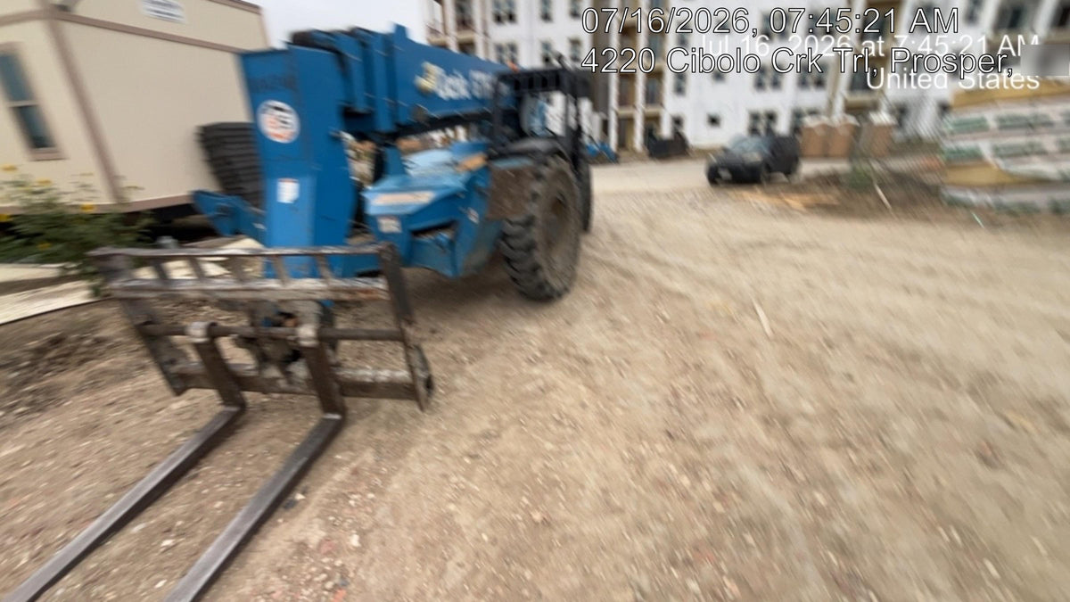 2018 Genie GTH-1056 Genie GTH-1056 w/Open ROPS, Solid Tires, Work Light/Beacon, 60" Carriage and Forks