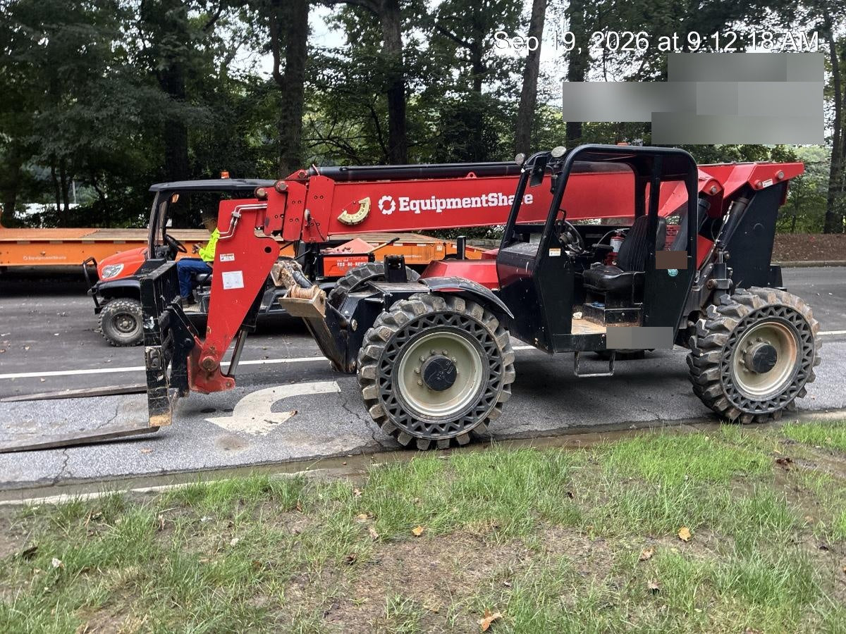 2020 Manitou MTA10055 Canopy, 120 HP, Solid Tires, Work Lights, Lift Hook, Auxiliary Hydraulics w/66" Carriage and 60" Forks