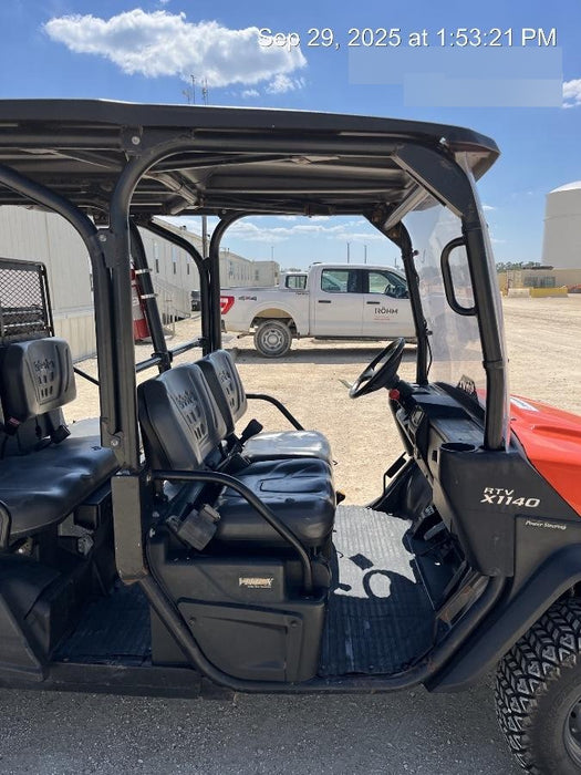 2021 Kubota RTV-X1140W-H Plastic Canopy, Windshield Acrylic Clear, LED Strobe Light, Wire Harness Kit, Back up Alarm