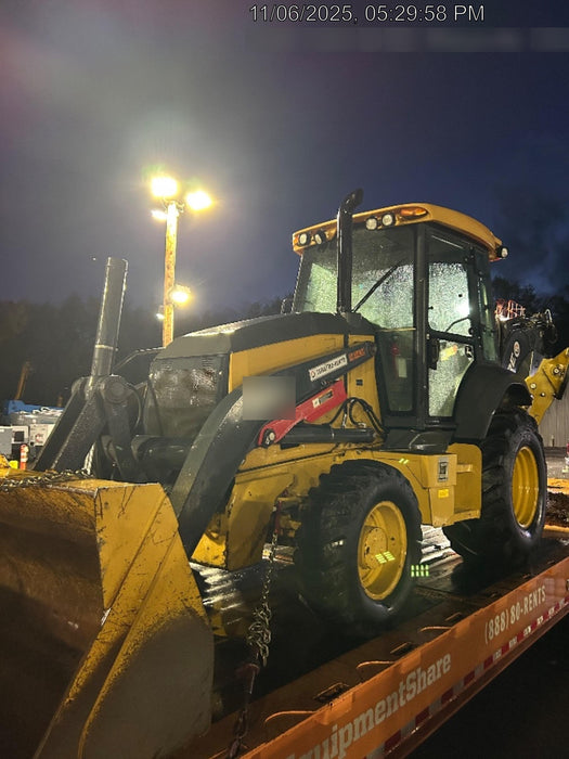 2020 John Deere 410L - Extendable Stick Cab/Heat/Air, 4WD, Extendable Stick, Pilot Controls, 2 Way Hydraulics, TAG Manual QC