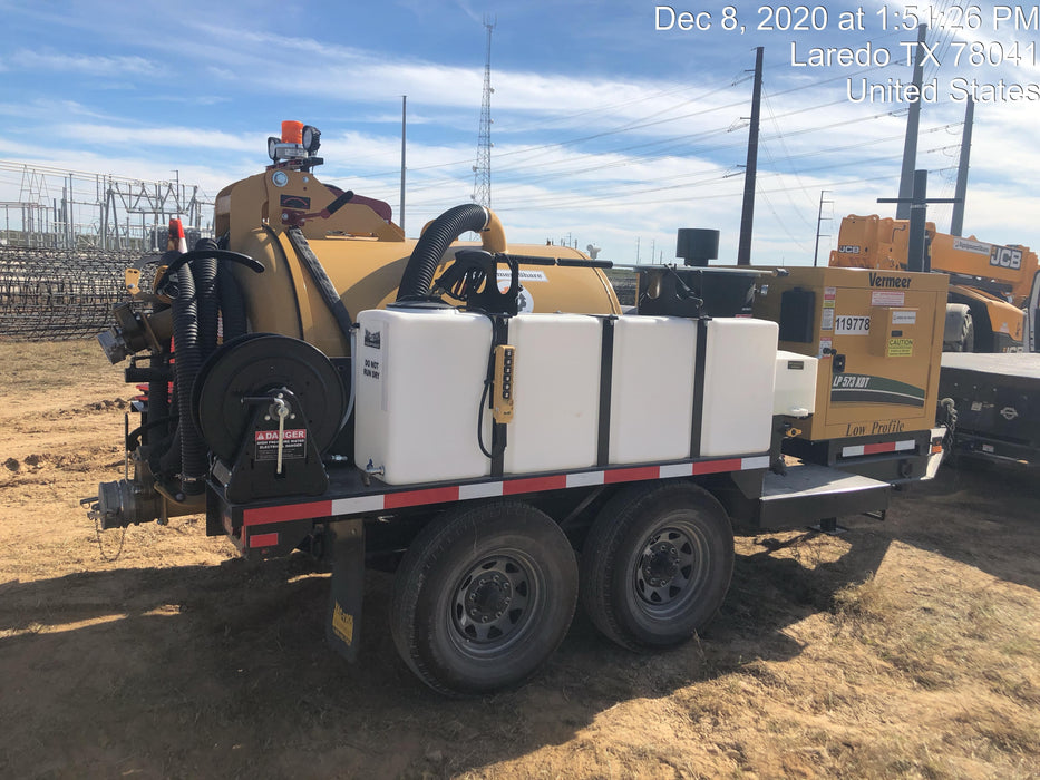 2020 Vac-Tron LP573XDT 24 HP Kohler Diesel Engine (Tier 4 Final), Includes 500 Gallon Debris Tank w/ Hydraulic Tilt, two (2) 100 Gallon Water Tanks, Low Profile Torsion Axles (12,000 GVWR), Manual Jack
