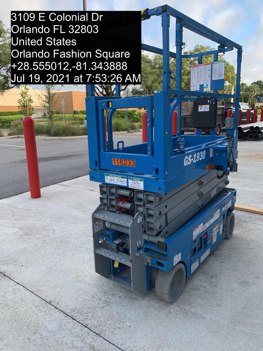 2020 Genie GS-1930 Solid Non Marking Tires, Beacon, Folding rails with half height swing gate