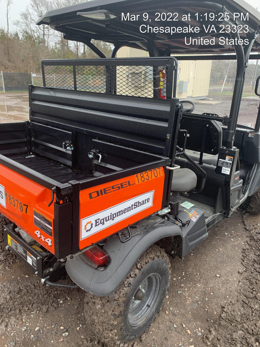 2021 Kubota RTV-X1140W-H Plastic Canopy, Windshield Acrylic Clear, LED Strobe Light, Wire Harness Kit, Back up Alarm
