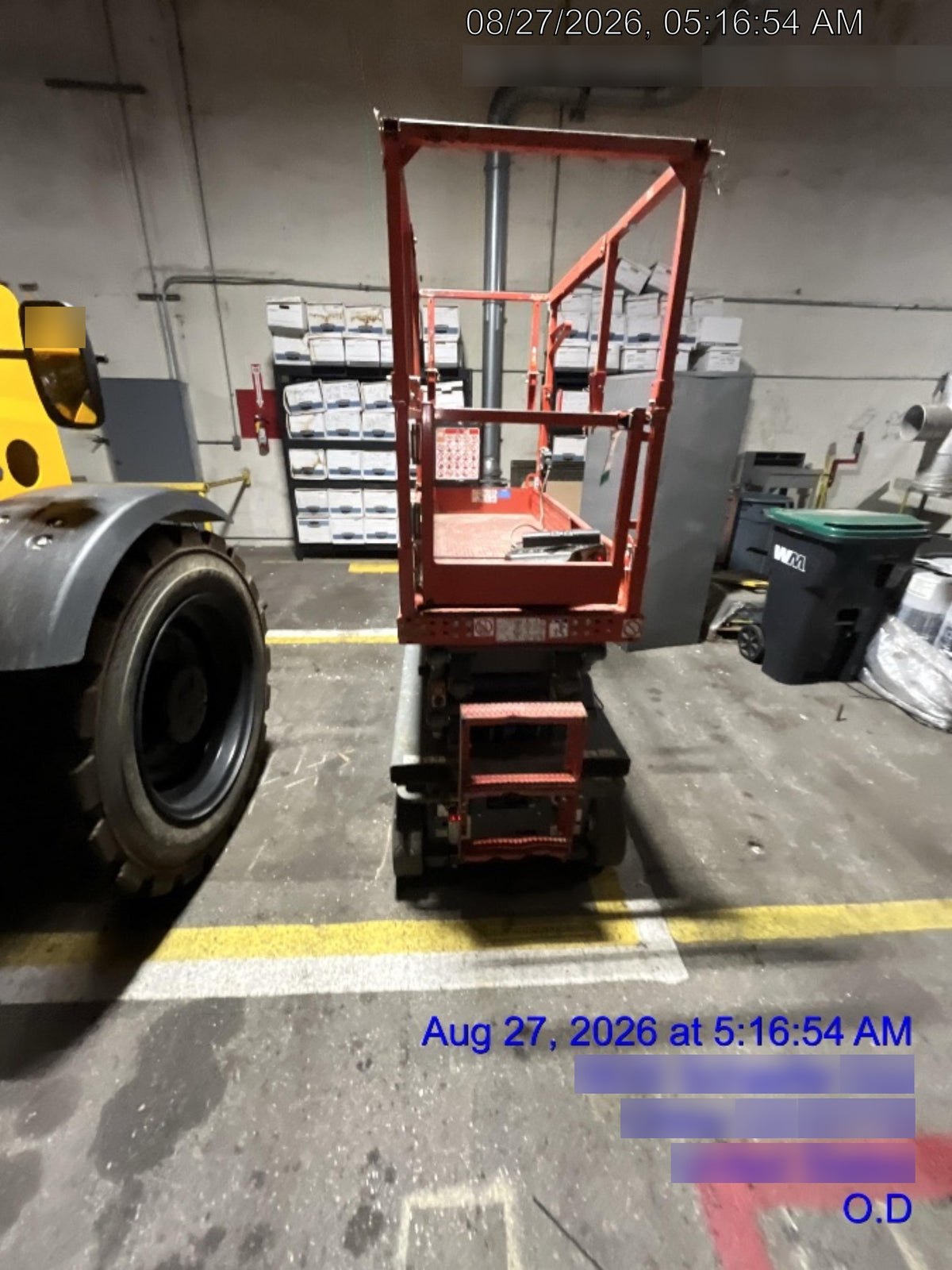 2020 Skyjack SJIII-3219 Solid NM Tires, Half height spring hinged entry gate, Dual Beacons, 800W Inverter