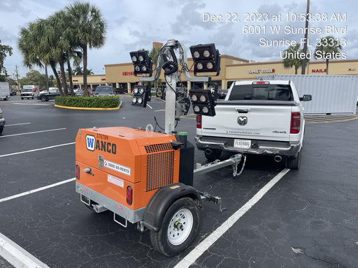 2023 Wanco WLTT-4MM4K Diesel, Deep Sea Controller, Shore Power Plug, Auto Start, (4) 350W LED Floodlights, 4kW Generator, 60 Gal Fuel Tank, 2" Ball, T3