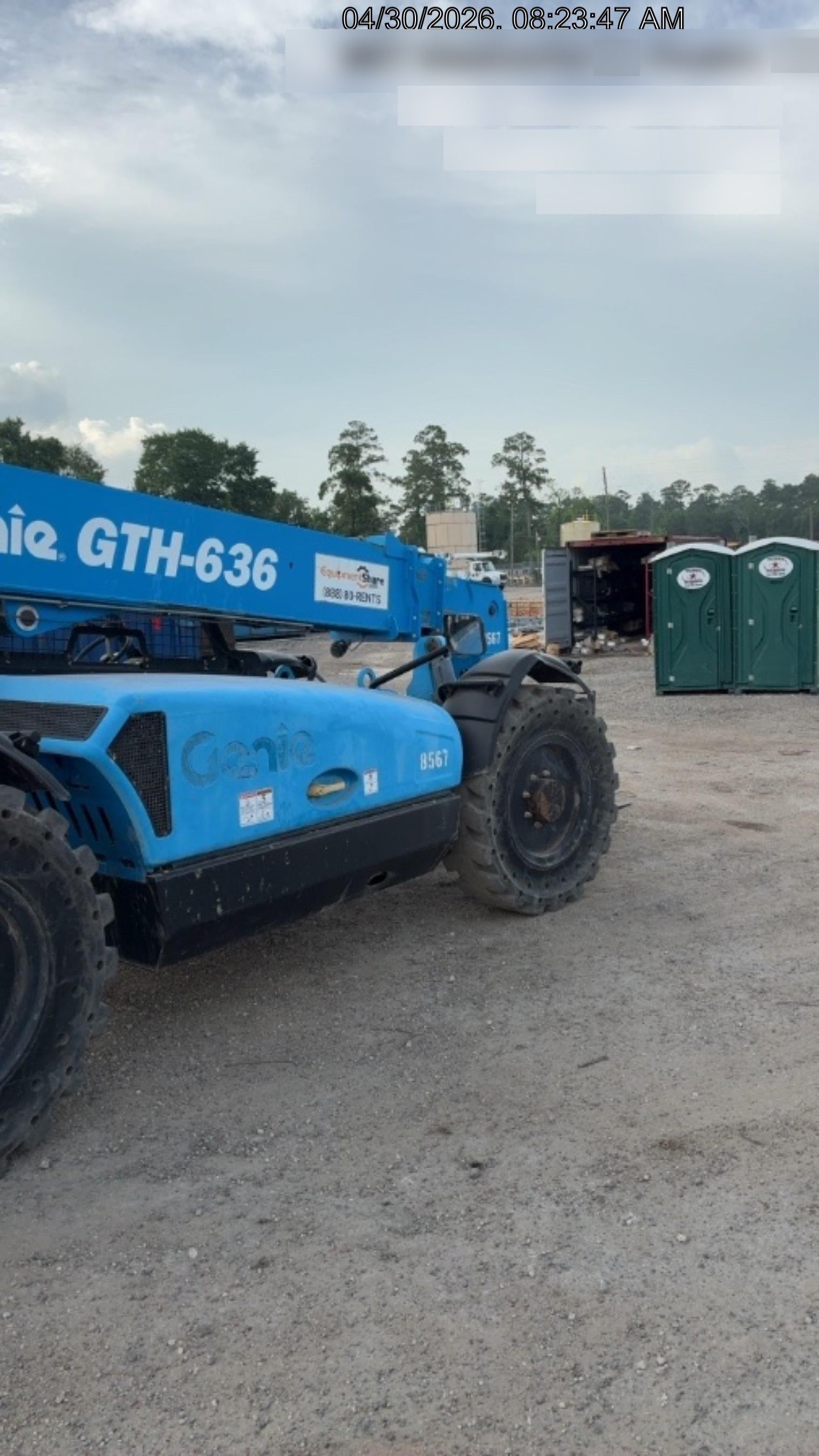 2018 Genie GTH-636 Genie GTH-636 w/Open ROPS, Solid Tires, Work Light/Beacon, 48" Carriage and Forks