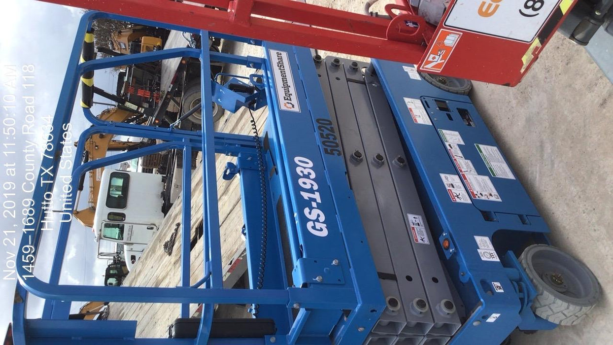 2019 Genie GS-1930 Fixed Rails with Chain Entry