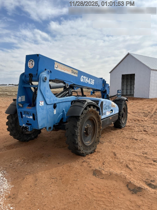 2018 Genie GTH-636 Genie GTH-636 w/Open ROPS, Solid Tires, Work Light/Beacon, 48" Carriage and Forks