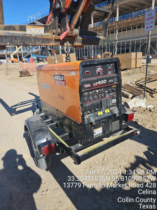 2022 Lincoln Electric LE400 Kubota V1505, Trlr, Cable Rack, Light Kit, ES Decals, T3