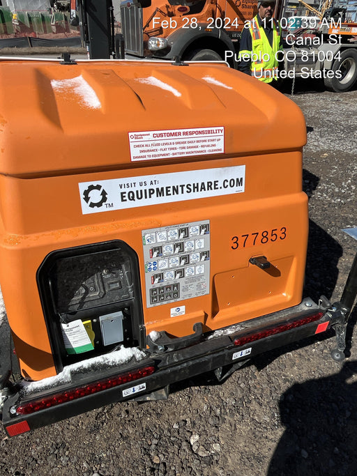 2023 Generac MLT2 Diesel, Flex Switch 120V Input, Powerzone Controller, 
(4) 320W LED Lights, 4kW Generator, 39.9 Gal Fuel Tank, 2" Ball, T3