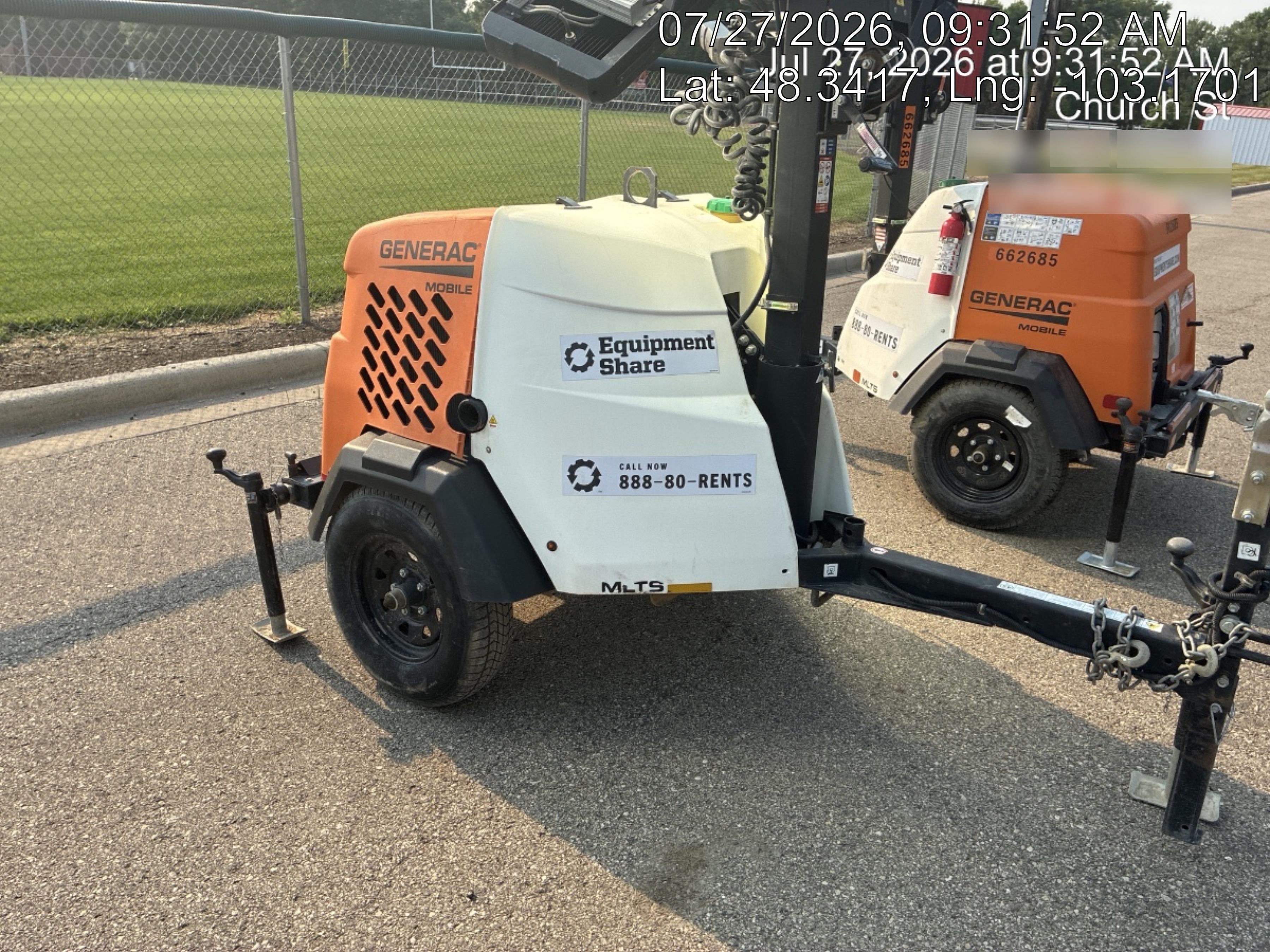 2024 Generac MLT2 Diesel, Flex Switch 120V Input, Powerzone Controller, 
(4) 320W LED Lights, 4kW Generator, 39.9 Gal Fuel Tank, 2" Ball, T3