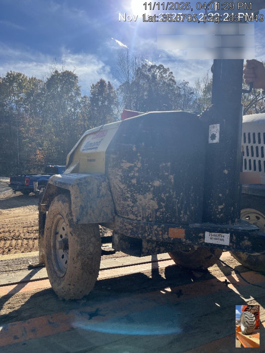 2022 Allmand NLV3GR (4) LED Light Fixture 350W, 23' Vertical Mast, 3kW Prime, Towable, ES Decals, T3