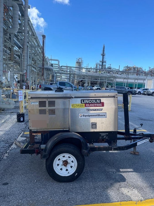 2019 Lincoln Electric Vantage 322 Welder Ready-Pak 3, Two wheel trailer, Fender and Light kit, Cable Rack