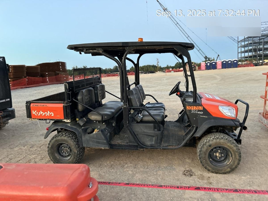 2022 Kubota RTV-X1140W-H Plastic Canopy, Windshield Acrylic Clear, LED Strobe Light, Wire Harness Kit, Back up Alarm