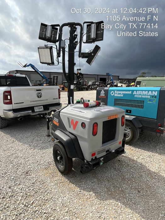 2024 Wacker Neuson LTT4 Diesel, Kohler KDW702, Deep Sea Controller, Auto Start, LED 320W, Bypass Outlet, T3