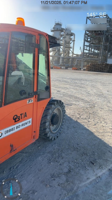 2020 JLG G5-18A Cab/Heat/Air, NM Solid Tires, Beacon w/48" Carriage, 48" Pallet Forks