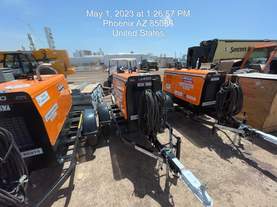 2023 Lincoln Electric LE400 Kubota V1505, Trlr, Cable Rack, Light Kit, ES Decals, T3
