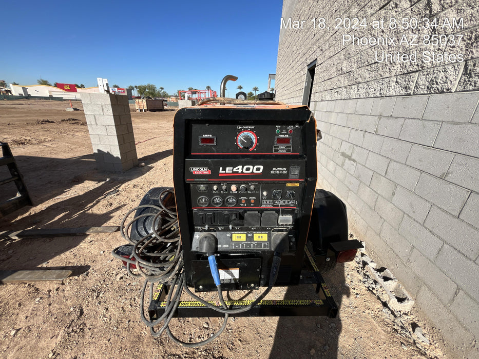 2023 Lincoln Electric LE400 Kubota V1505, Trlr, Cable Rack, Light Kit, ES Decals, T3