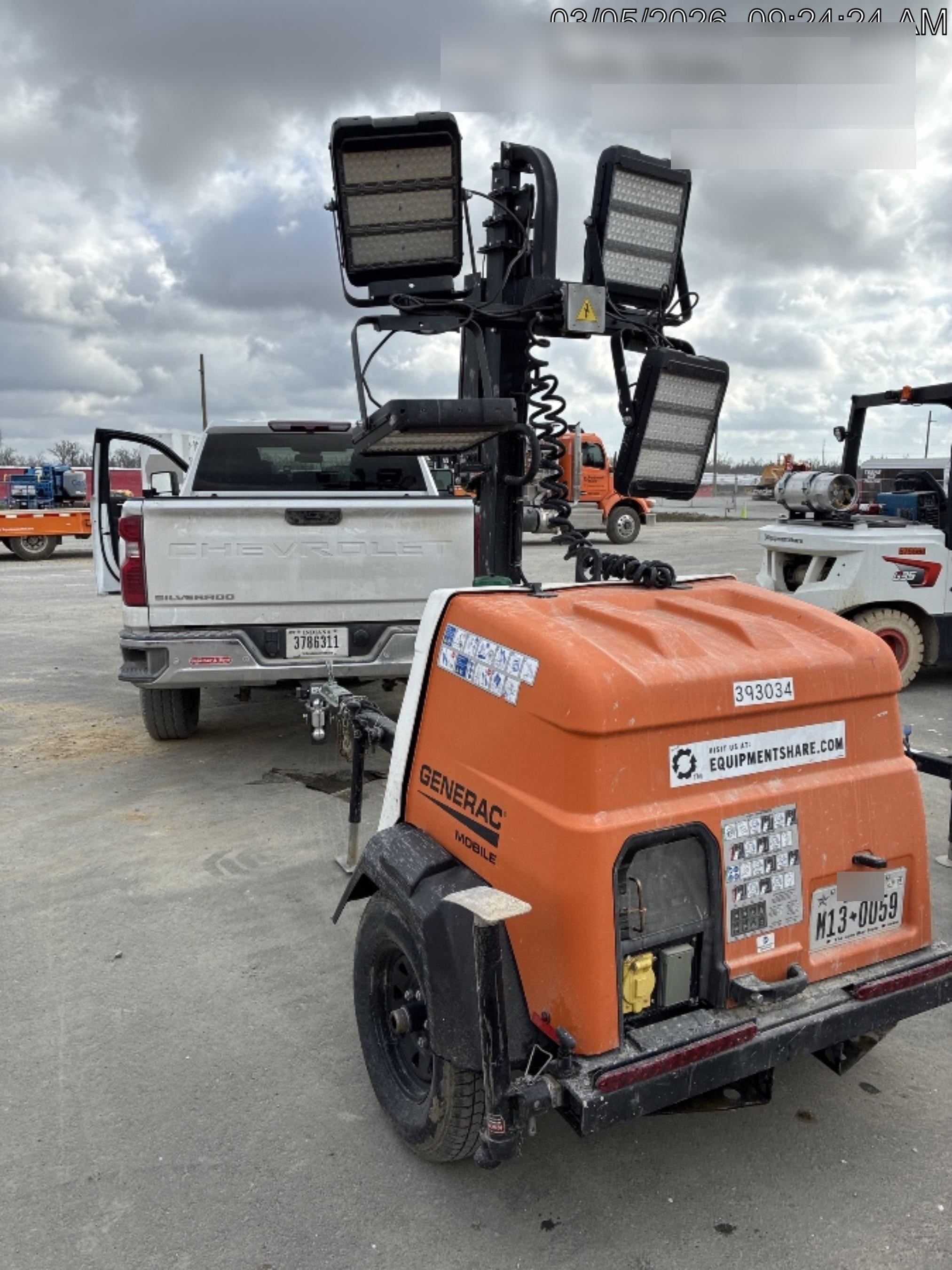 2024 Generac MLT2 Diesel, Flex Switch 120V Input, Powerzone Controller, 
(4) 320W LED Lights, 4kW Generator, 39.9 Gal Fuel Tank, 2" Ball, T3