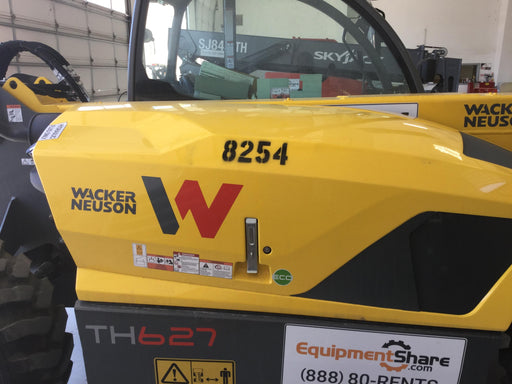 2018 Wacker Neuson TH627 Wacker Neuson TH627 Telehandler w/Canopy, Solid Tires, 48" Carriage and Forks