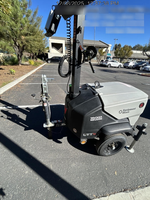 2024 Wacker Neuson LTT4 Diesel, Kohler KDW702, Deep Sea Controller, Auto Start, LED 320W, Bypass Outlet, T3