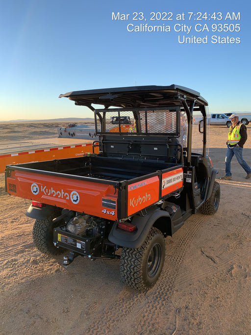 2022 Kubota RTV-X1140W-H Plastic Canopy, Windshield Acrylic Clear, LED Strobe Light, Wire Harness Kit, Back up Alarm