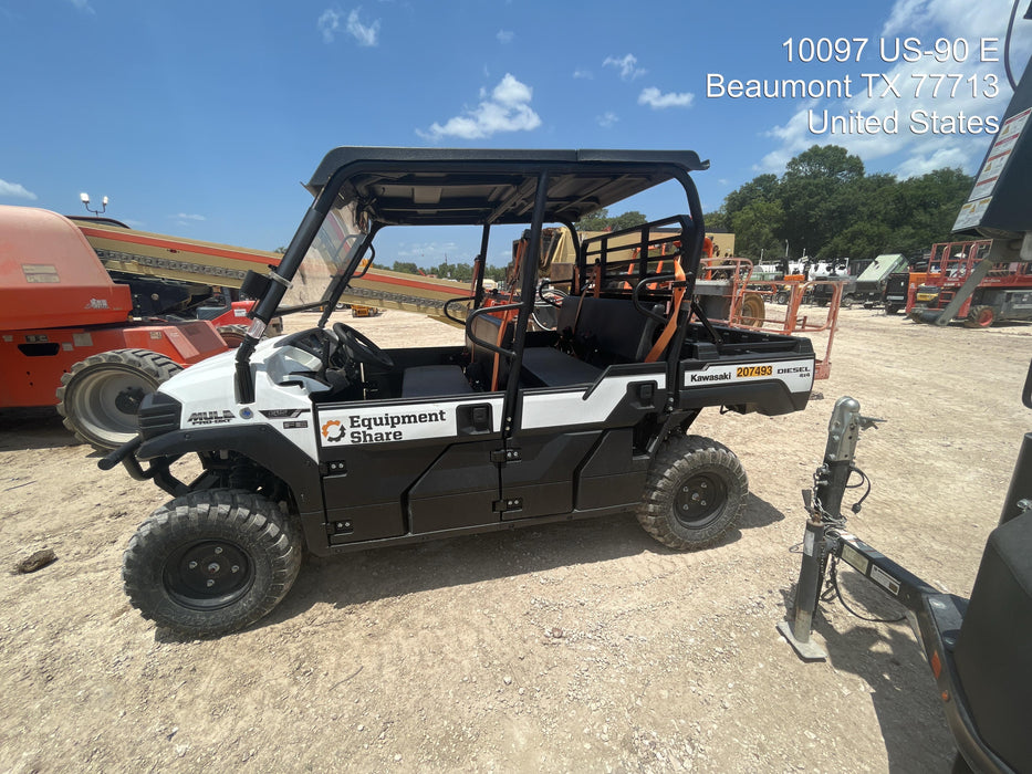 2022 Kawasaki Mule PRO-DXT Standard Options, Backup Alarm, Beacon, Plastic Hard Top, Poly Windshield, Horn Kit