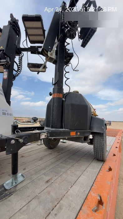 2022 Allmand NLV3GR (4) LED Light Fixture 350W, 23' Vertical Mast, 3kW Prime, Towable, ES Decals, T3