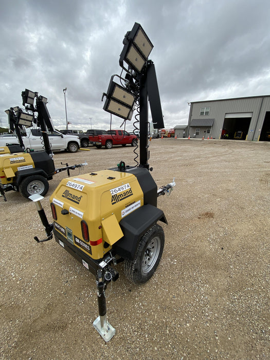 2022 Allmand NLV3GR (4) LED Light Fixture 350W, 23' Vertical Mast, 3kW Prime, Towable, ES Decals, T3
