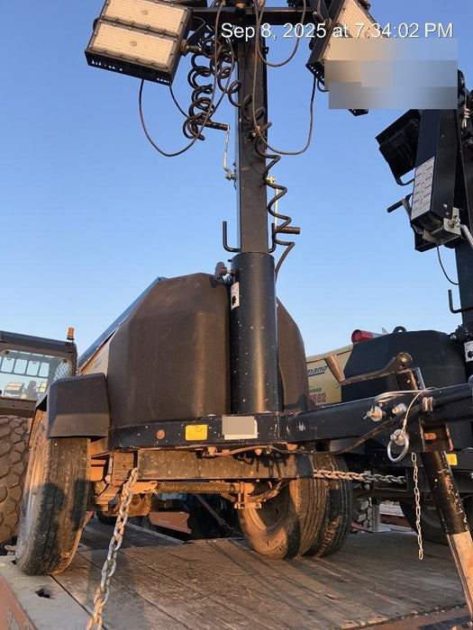 2022 Allmand NLV3GR (4) LED Light Fixture 350W, 23' Vertical Mast, 3kW Prime, Towable, ES Decals, T3