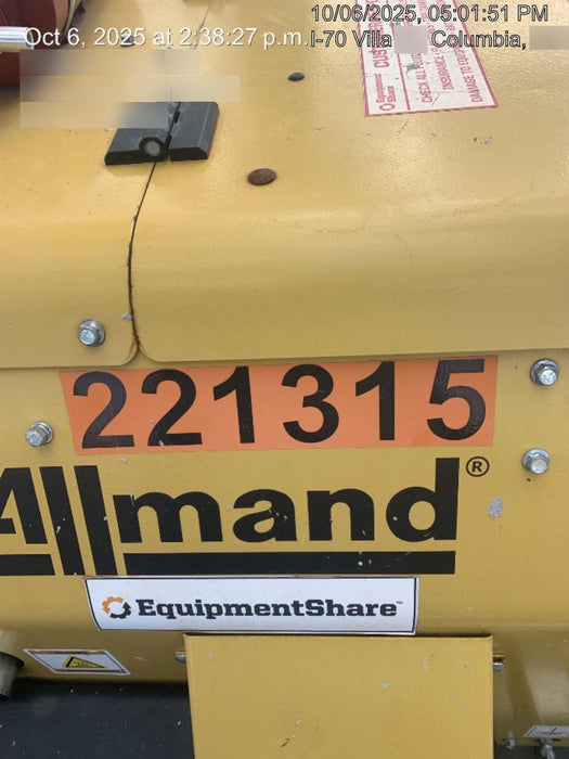 2022 Allmand NLV3GR (4) LED Light Fixture 350W, 23' Vertical Mast, 3kW Prime, Towable, Deep Sea L401, Leveling Jacks, Yanmar T4F 5.8hp