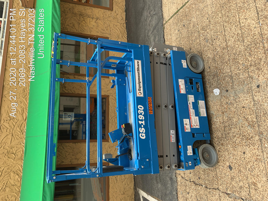 2020 Genie GS-1930 Solid Non Marking Tires, Beacon, Folding rails with half height swing gate