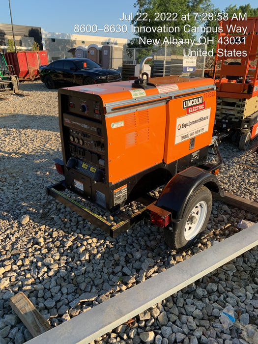 2021 Lincoln Electric Vantage 322 Vantage 322 Ready Pak 3 w/ Decals, ORANGE (includes trailer, cable rack, fender light kit) NO Telematics