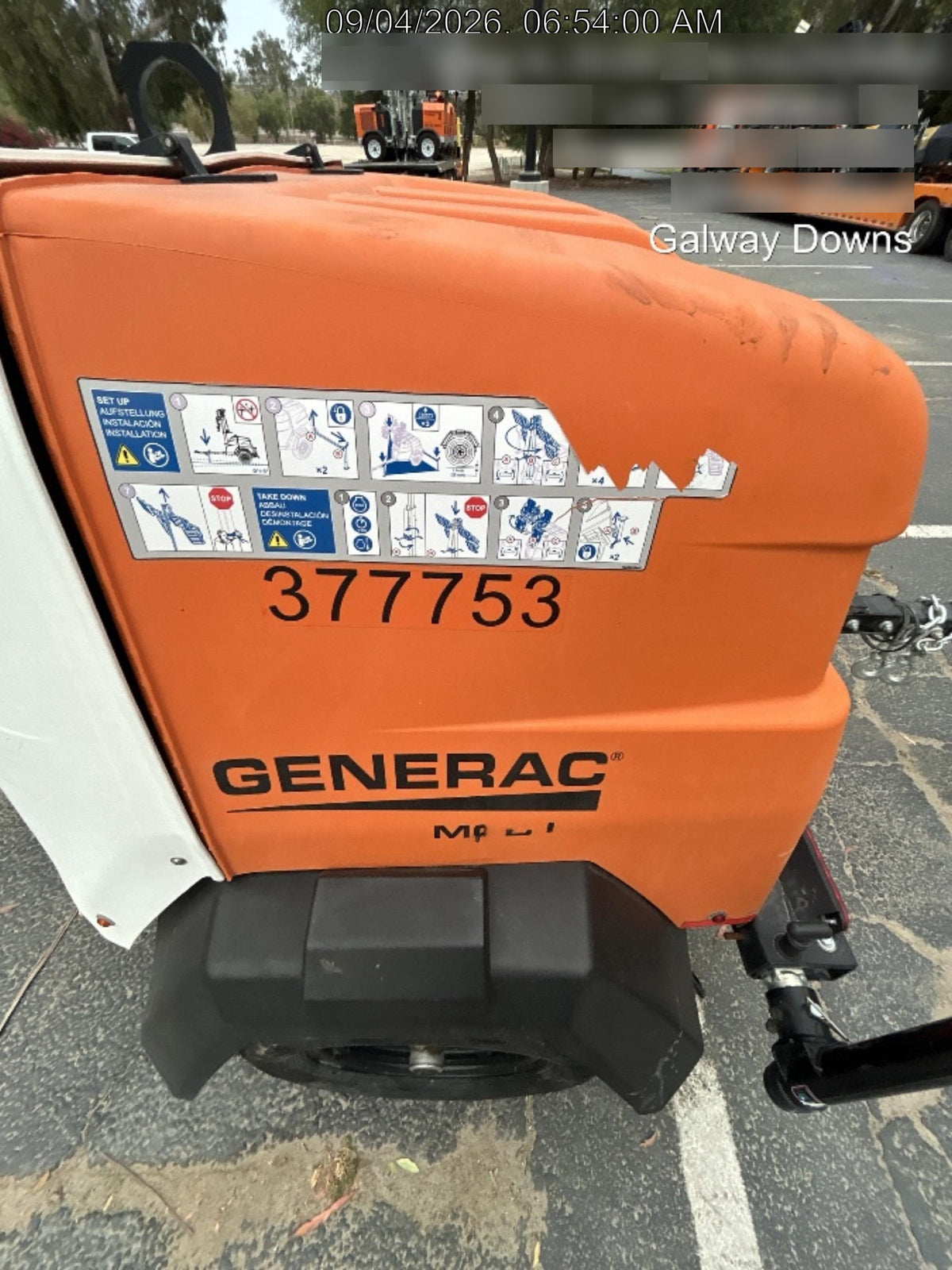 2023 Generac MLT2 Diesel, Flex Switch 120V Input, Powerzone Controller, 
(4) 320W LED Lights, 4kW Generator, 39.9 Gal Fuel Tank, 2" Ball, T3